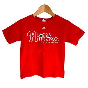 Phillies Team Name T-Shirt. Halladay 34. Red. 4